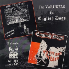 ENGLISH DOGS / VARUKERS - Massacred Millions / To The Ends Of The Earth - LP, Clear Yellow Vinyl